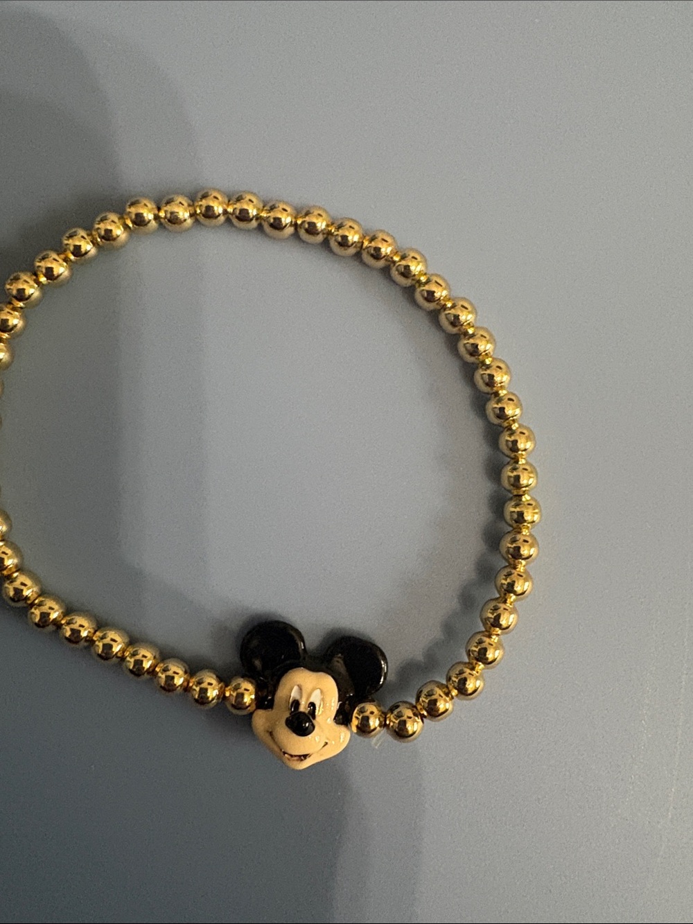 Baublebar Gold Beaded Bracelet with Character Charm